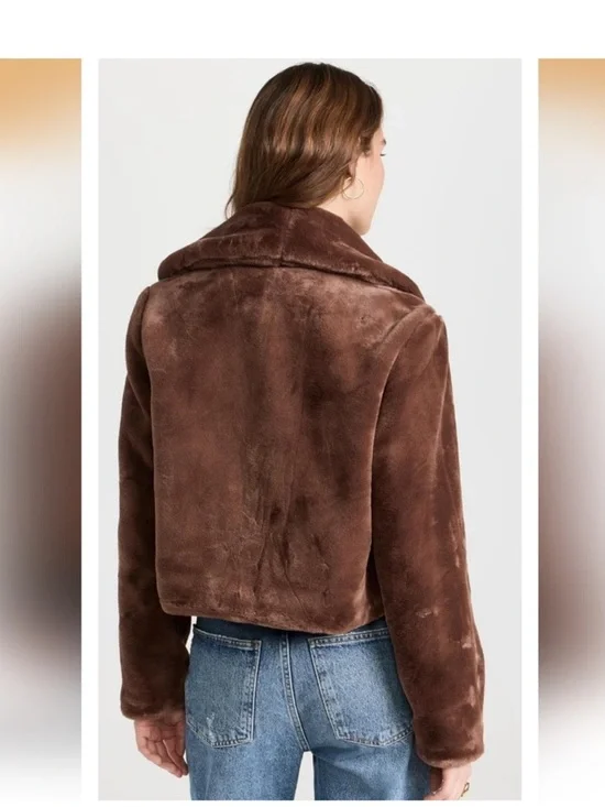 Blank NYC Women's Espresso Faux Fur Martini Jacket - Picture 12 of 13